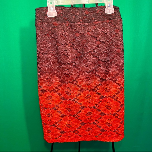 SizeM Venus 2coloured Skirt Elastic Waist Lining Skirt Pencil Style Red/Majenta - Picture 6 of 7